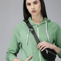 Wildcraft Women Pure Cotton Front-Open Hooded Sweatshirt-picture-31