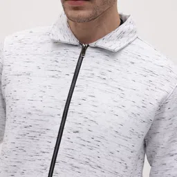 The Roadster Life Co. Spread Collar Front-Open Sweatshirt With Grindle Effect image 4