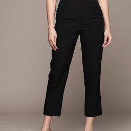 Label Ritu Kumar Women High-Rise Tapered Fit Cropped Trousers-picture-24