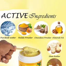 Herbdiva Haldi Chandan Face Scrub For Skin Softening With Shea Butter - 500 g image 5