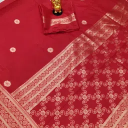 SANISA Ethnic Motifs Zari Silk Blend Handloom Saree image 3