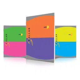 Youva Stellar King Size Long Note Book 19 cmx31 cm 160 Pages 64 GSM Paper Single Line 24009, (Pack of 6) image 3