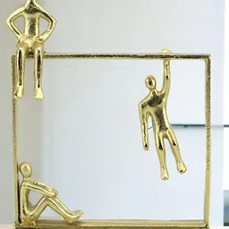 Hind Decor Gold-Toned Creative Human Sculpture Showpiece-image-37