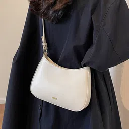 KPOP Women Solid Structured Shoulder Bag image 2
