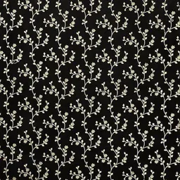 GEET CREATIONS Black & Cream-Coloured Floral Door Curtain image 5