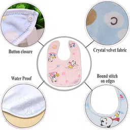 MOM & SON Baby Waterproof Bibs Apron (6 Button bibs) image 2