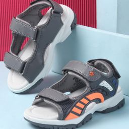 Cute Walk by Babyhug Velcro Closure Sandals with Applique - Grey-picture-43
