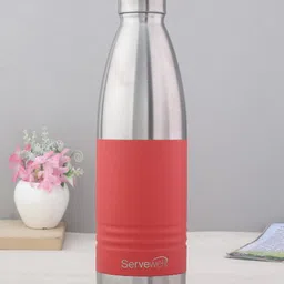 Servewell Indus Pro Vacuum Stainless Bottle Red & Silver - 750 ml-picture-19