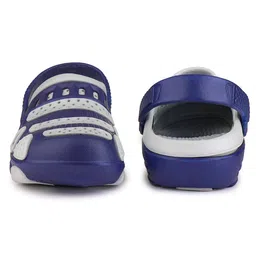 BERSACHE Colour Blocked Perforated Slingback Clogs - Grey image 4