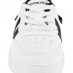 Lil Lollipop Placement Striped Lace Up Shoes - White & Black image 5