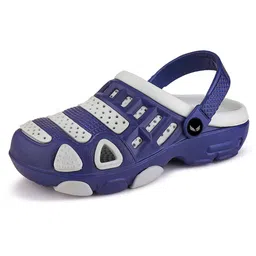 BERSACHE Colour Blocked Perforated Slingback Clogs - Grey image 5
