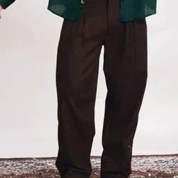 Pittra4ever Men Relaxed Pleated Trousers-picture-22