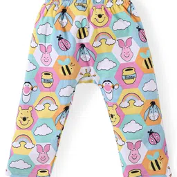 Babyhug Disney Cotton Knit Full Length Leggings with Winnie the Pooh Graphics Pack of 3 - Multicolour image 5