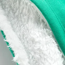 Mark & Mia Fleece Knit Full Sleeves Hooded Sweatjacket With Football Print & Kangaroo Pockets - Green image 5