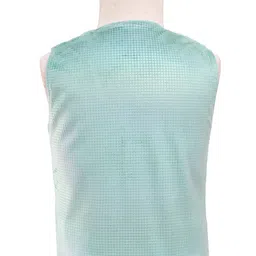 Rikidoos Full Sleeves Fur Detailed 3 Piece Party Suit Set With Bow - Pista & Dark Grey image 5