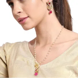 AARSEE OFFICIAL Pink Gold-Plated Blush Moon Earrings-image-35