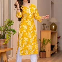 Jsimar Women Yellow Kurtas image 2