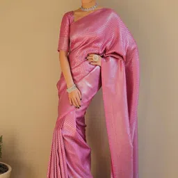 VILLE FASHION Woven Design Zari Banarasi Saree-image-23