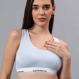 La Intimo Full Coverage Lightly Padded Dry Fit Workout Bra-picture-24
