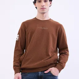SPYKAR Men Brown Cotton Pullover Sweatshirts-image-51