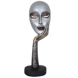 Zart Silver-Toned Religious Idol Showpiece image 2