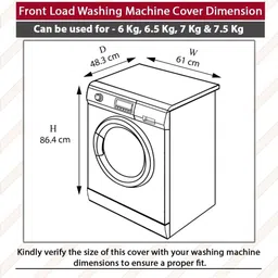 The Furnishing Tree PVC Waterproof Front Load Washing Machine Cover Compatible for Haier 6 Kg, 6.5 image 4