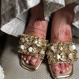 SANDAL STORIES Embellished PU Party Block Sandals-picture-37