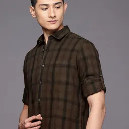 Louis Philippe Jeans Slim Fit Checked Pure Cotton Casual Shirt-picture-37