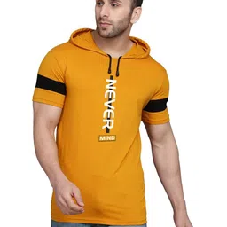TEEFOX Typography Printed Hooded T-shirt-image-81