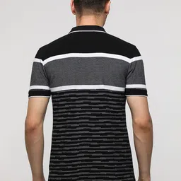 Crocodile Engineered Striped Polo Collar Slim Fit T-shirt image 4
