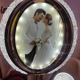 ritesh Valentine ovel Big Photo Frame Lamp 123 10 inch Frame image 4