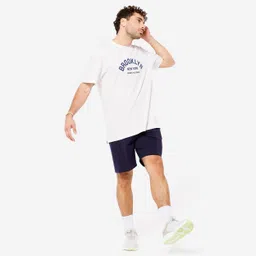 domyos Men's Fitness T-Shirt 500 Essentials - Glacier White Print image 2
