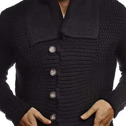 Mast & Harbour Men Shawl Collar Long Sleeves Cardigan image 2