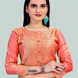 HERE&NOW Embellished Unstitched Dress Material image 4