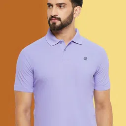 RENUOVO Men Solid Polo Collar Cotton Slim Fit T-shirt-image-68