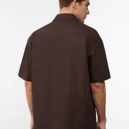 The Souled Store Oversized Fit Cuban Collar Drop-Shoulder Sleeves Pure Cotton Shirt image 5