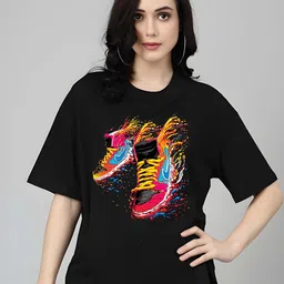 Moda Rapido Women Drop-Shoulder Sleeves T-shirt-picture-22