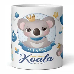 Mr UVD White & Blue Cartoon Characters Printed Ceramic Matte Mug 350 ml-picture-14