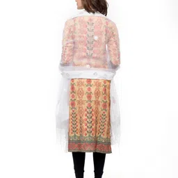 A R SILK DUPATTA HUB Woven Design Organza Dupatta with Gotta Patti image 4