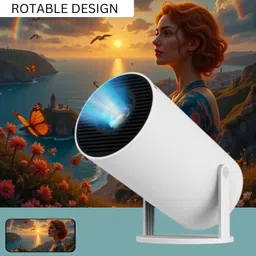 SACRO Smart Projector for Home 4K Support Rotabable Design withApp Netflix,YouTubeY474 (4500 lm / 1 Speaker / Wireless / Remote Controller) Portable Projector-picture-14
