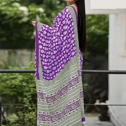 KALINI Paisley Bagru Saree image 2