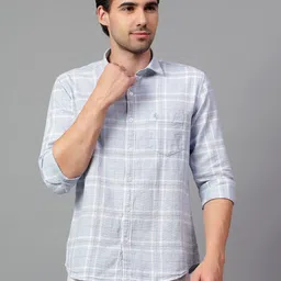 Cantabil Men Slim Fit Opaque Checked Casual Shirt image 1