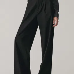 Chemistry Women Relaxed Straight Leg Straight Fit High-Rise Pleated Trousers-picture-25