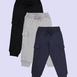 KiddoPanti Boys Pack Of 3 Mid Rise Jogger-picture-31