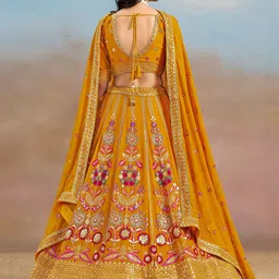 Zeel Clothing Embroidered Sequinned Semi-Stitched Lehenga With Blouse & Dupatta image 2