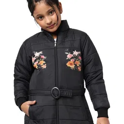 TRENDY WORLD Girls Floral Outdoor Puffer Jacket-image-89