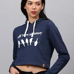 Campus Sutra Women Printed Hooded Sweatshirt-picture-16