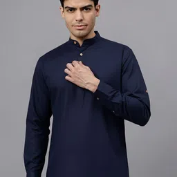 Reybond Men Solid Daily Cotton Straight Kurta-picture-12