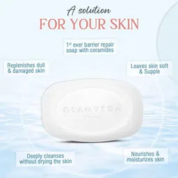 GLAMVEDA Set Of 4 Rice & Ceramide Skin Brightening Soap With Hyaluronic Acid - 75 g Each image 2