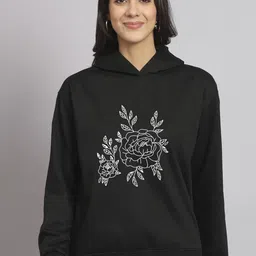 Obaan Women Graphic Printed Hooded Pullover Regular Sweatshirt-picture-10